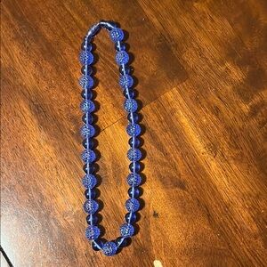 Elegant Blue Beaded Necklace
